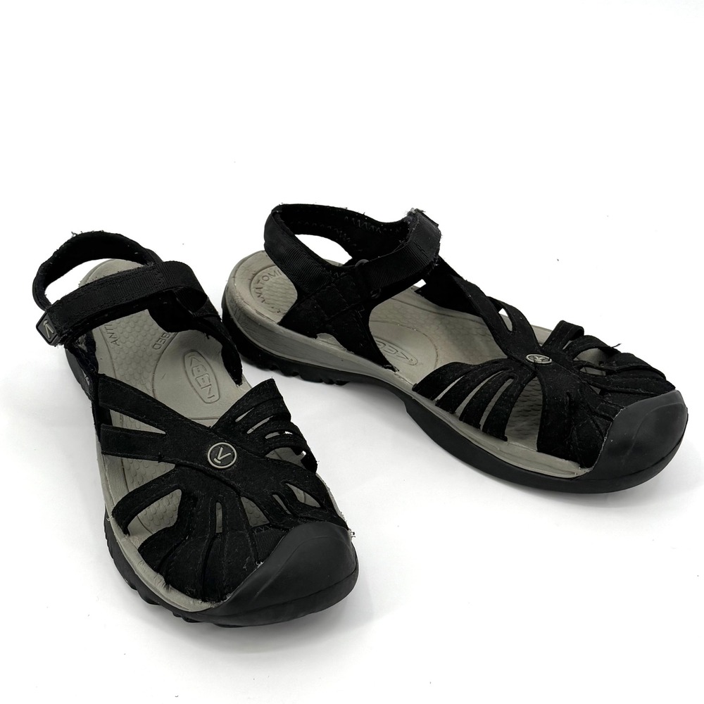 KEEN Rose Sandals Black Gray Sport Hiking Strappy Closed Toe Womens Size 11
